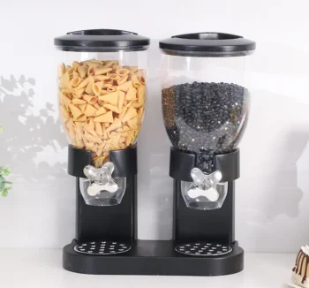 Plastic Food Storage Containers Dustproof Grain Nut Dispensing Bottle Sealed Tank Candy Cereal Transparent Kitchen Organizer Jar