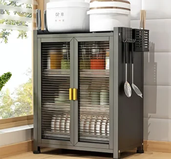 Kitchen cupboard shelf healing plate plate plate table Bowl dust cabinet multi-layer storage fat proof