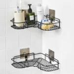 Shelf Rack Wall Mounted Triangular Corner Storage Shelves Shampoo Holder Drain Basket Organizer Bath Accessories