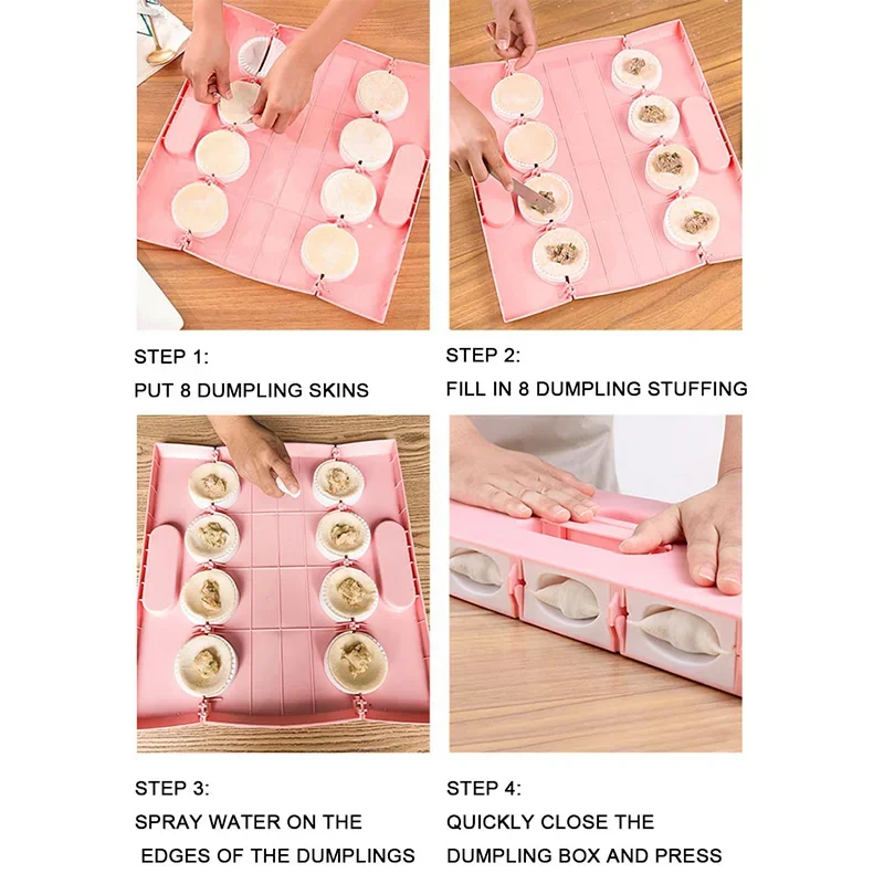 New Dumplings Maker Tool Jiaozi Pierogi Mold You Can Make 8 Dumplings at a Time Baking Molds Pastry Kitchen Accessories Patented - Image 5