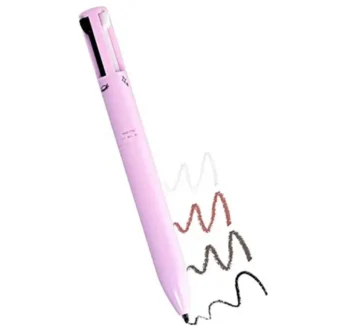Multifunctional 4 In 1 Cosmetics Ballpoint Pen Eyebrow Pencil Revolving Waterproof And Long-lasting Four Core Makeup Tool