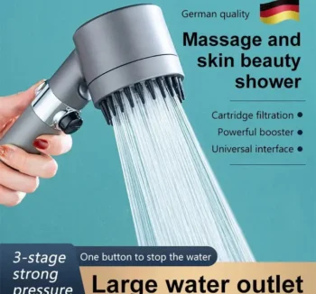 Massage And Skin Beauty Multifunctional Shower Head 3mode High Pressure Water Saving Rainfall Showerhead Bathroom Accessories